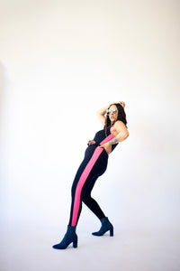 1980’s Vintage Catsuit Pink and Black