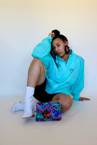 1980s Lacoste Vintage  Windbreaker Jacket Teal