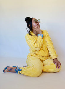 Modern Sweatscdo Velour Tracksuit Canary Yellow/Gold