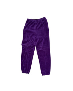 1980s Oscar de la Renta Vintage Velour Tracksuit Purple