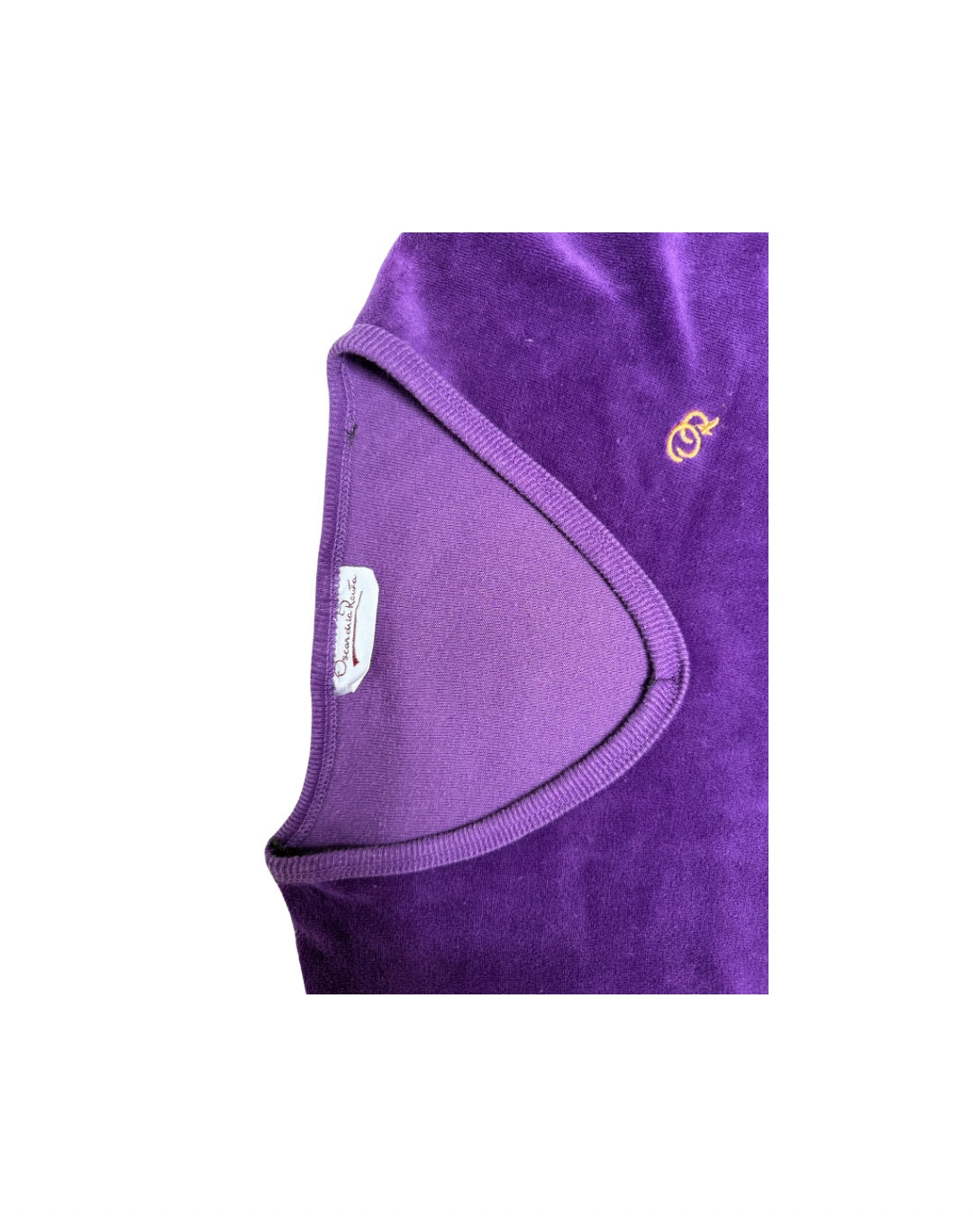 1980s Oscar de la Renta Vintage Velour Tracksuit Purple