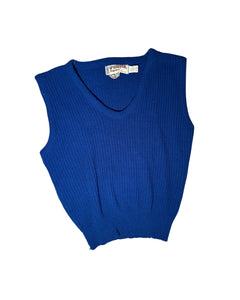 1980s Bagpiper Vintage Blue Knit Sweater Vest