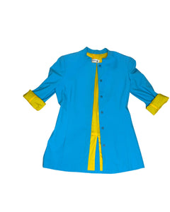 90’s Kenar Vintage Blazer Blue and Canary Yellow