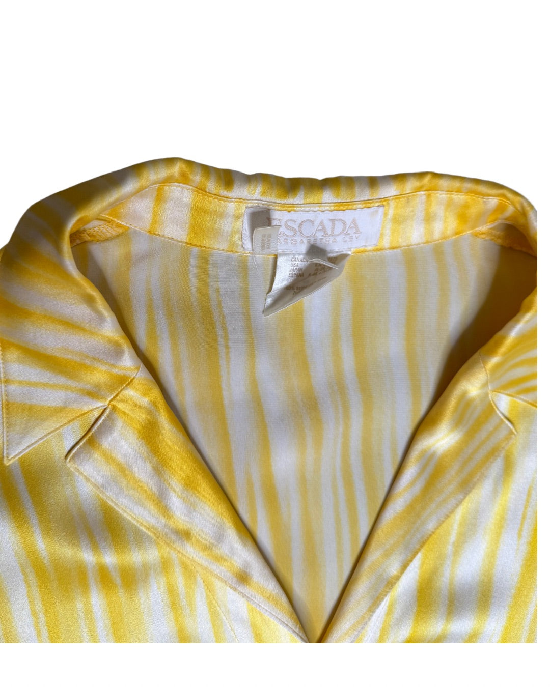 1990’s ESCADA Vintage Silk Blouse Yellow