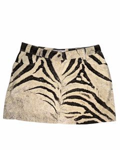 90’s-2000’s Roberto Cavalli Vintage Animal Print Denim Skirt