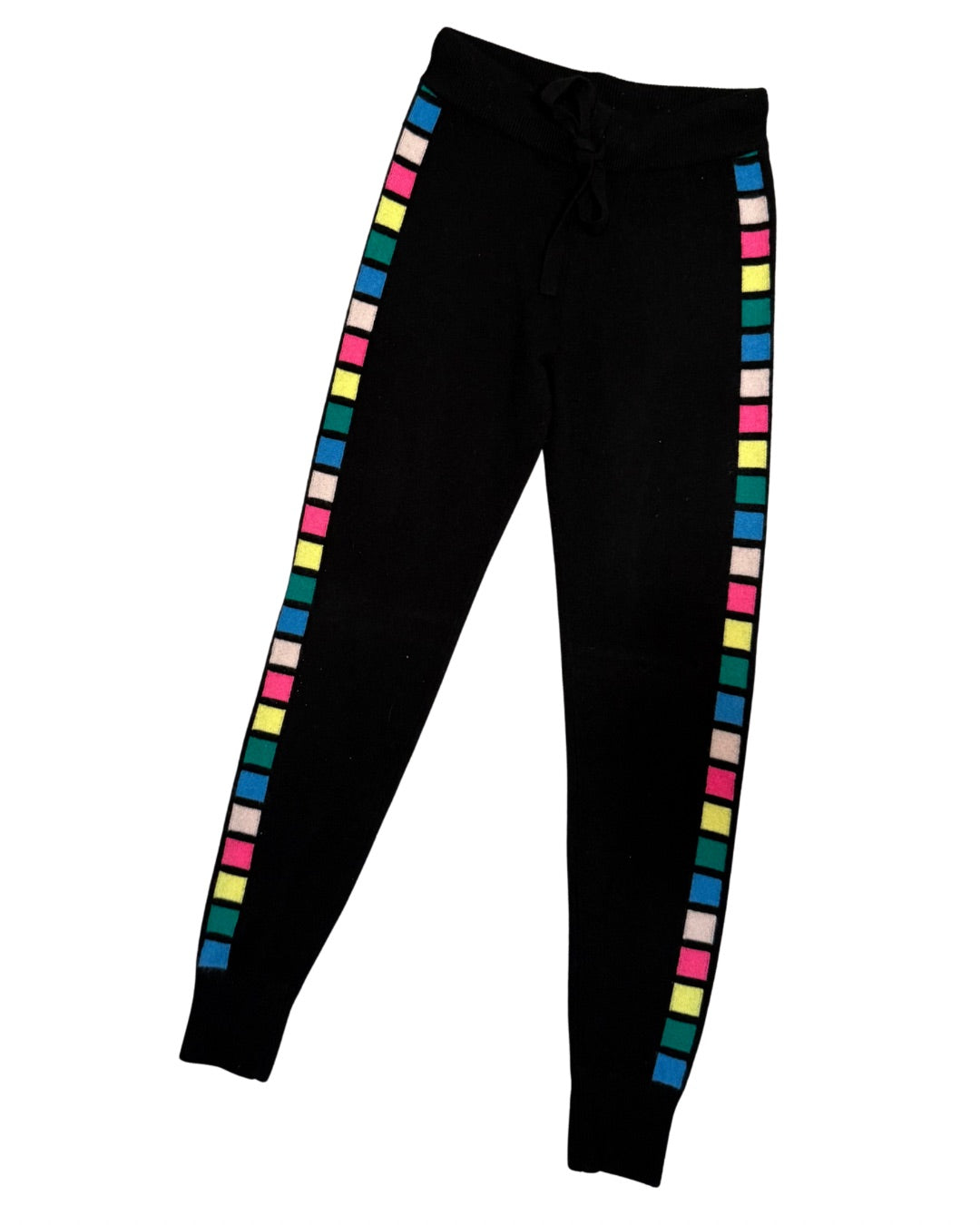 Threads of PVLDG. Cashmere Joggers Black Multicolored