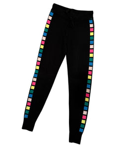 Threads of PVLDG. Cashmere Joggers Black Multicolored